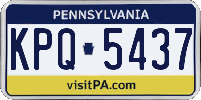 PA license plate KPQ5437
