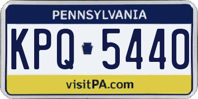 PA license plate KPQ5440