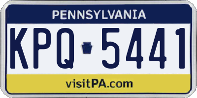 PA license plate KPQ5441