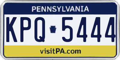 PA license plate KPQ5444
