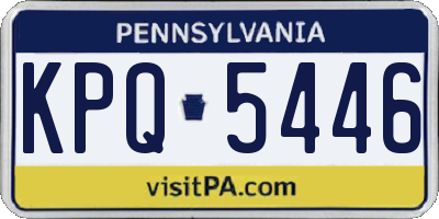 PA license plate KPQ5446