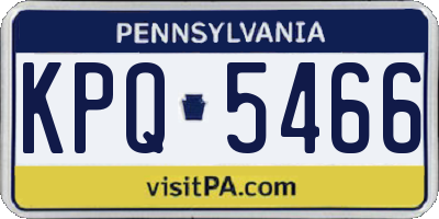 PA license plate KPQ5466