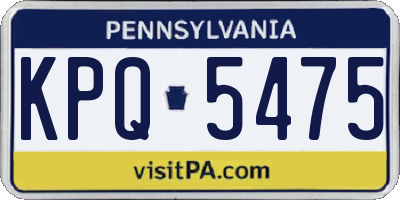 PA license plate KPQ5475