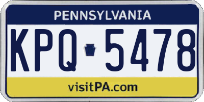 PA license plate KPQ5478