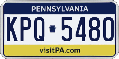 PA license plate KPQ5480