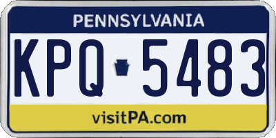 PA license plate KPQ5483
