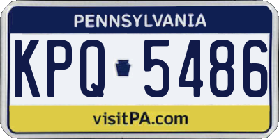 PA license plate KPQ5486
