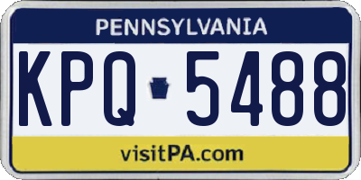 PA license plate KPQ5488
