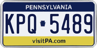 PA license plate KPQ5489