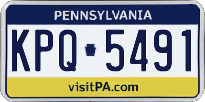 PA license plate KPQ5491