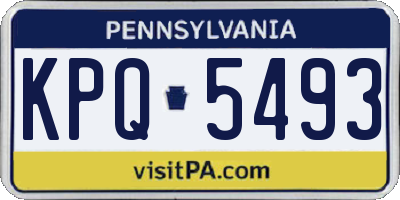 PA license plate KPQ5493