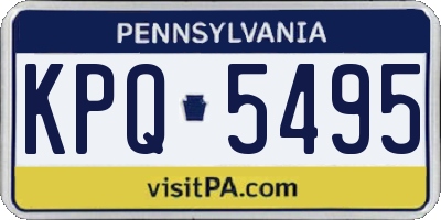 PA license plate KPQ5495