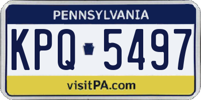 PA license plate KPQ5497