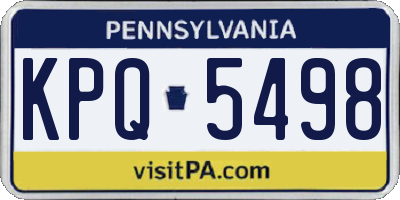 PA license plate KPQ5498