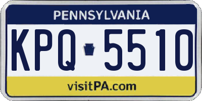 PA license plate KPQ5510