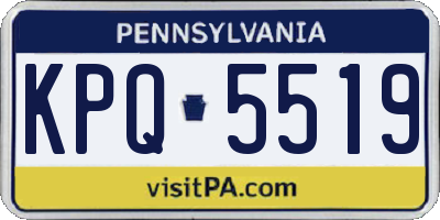 PA license plate KPQ5519