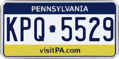 PA license plate KPQ5529