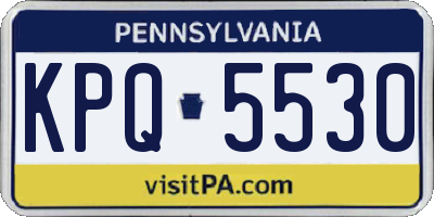 PA license plate KPQ5530