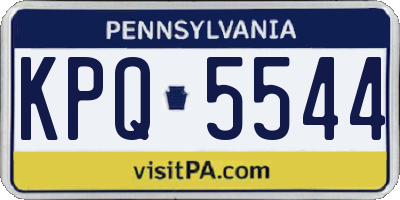 PA license plate KPQ5544