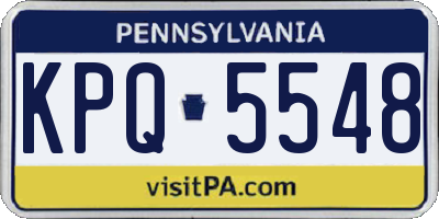 PA license plate KPQ5548