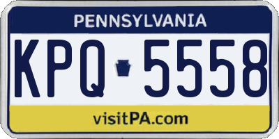 PA license plate KPQ5558