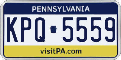 PA license plate KPQ5559