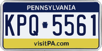 PA license plate KPQ5561