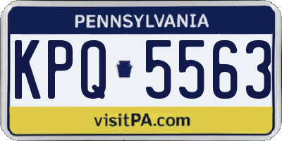 PA license plate KPQ5563