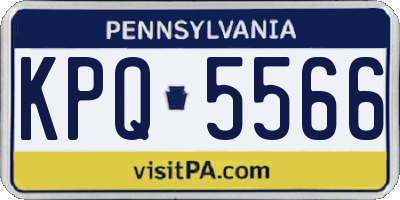 PA license plate KPQ5566