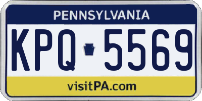 PA license plate KPQ5569