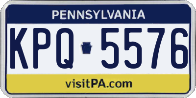 PA license plate KPQ5576