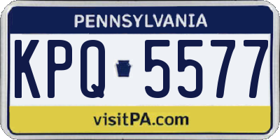 PA license plate KPQ5577