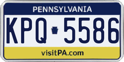 PA license plate KPQ5586