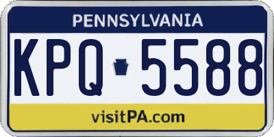 PA license plate KPQ5588