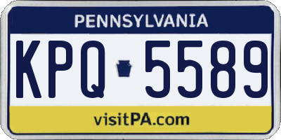 PA license plate KPQ5589
