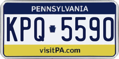 PA license plate KPQ5590