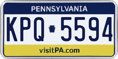 PA license plate KPQ5594