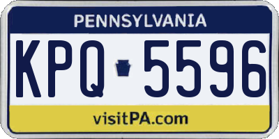 PA license plate KPQ5596