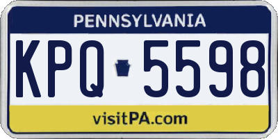 PA license plate KPQ5598