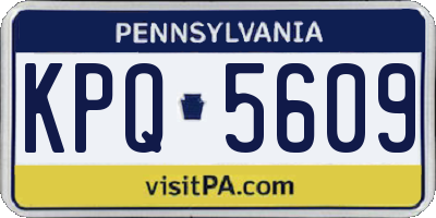 PA license plate KPQ5609