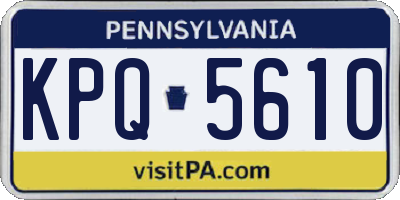 PA license plate KPQ5610