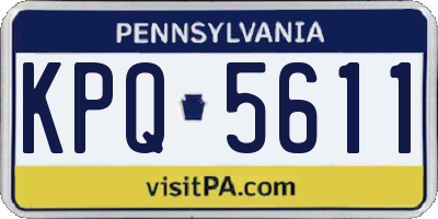 PA license plate KPQ5611