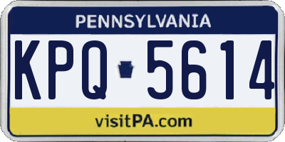 PA license plate KPQ5614