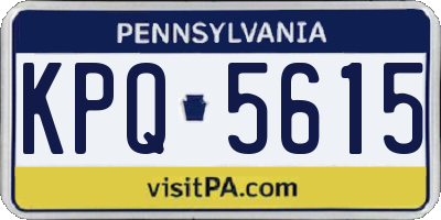 PA license plate KPQ5615