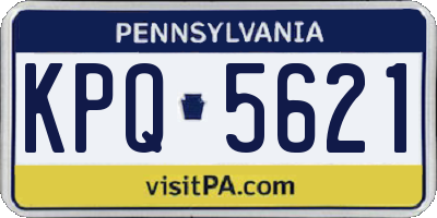 PA license plate KPQ5621