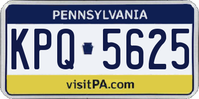 PA license plate KPQ5625