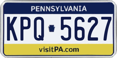 PA license plate KPQ5627