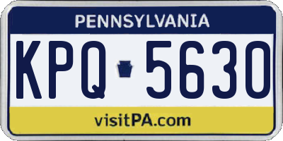 PA license plate KPQ5630