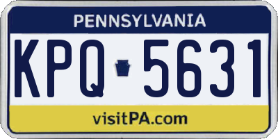 PA license plate KPQ5631
