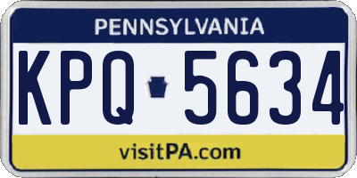 PA license plate KPQ5634